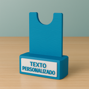 Base + soporte con texto personalizado